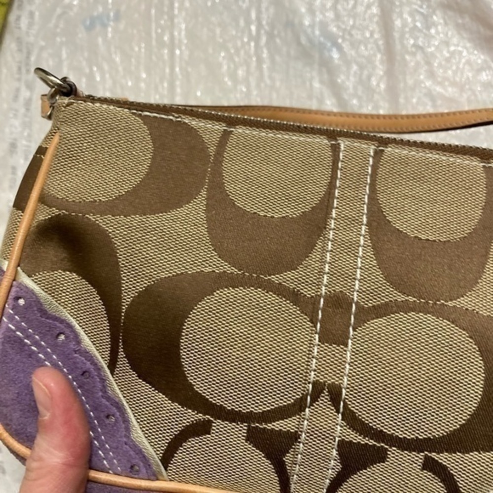 Coach Hobo 1491 Limited Edition Applique Fish Brown Purple Leather Suede bag - Picture 5 of 13